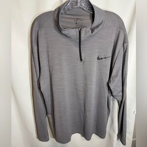 Nike Dri-FIT Light Gray Quarter-Zip Top